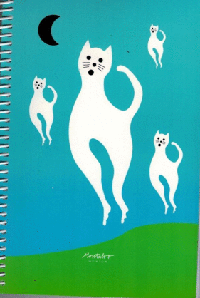 DATEBOOK PASTA BLANDA GATO FANTASMA