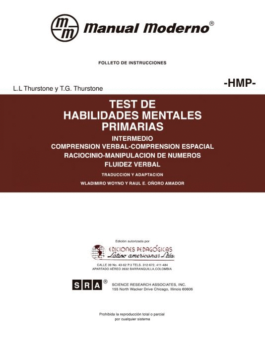 TEST DE HABILIDADES MENTALES PRIMARIAS PRUEBA COMPLETA