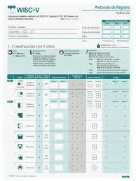 WISC V PROTOCOLO DE REGISTRO P 25