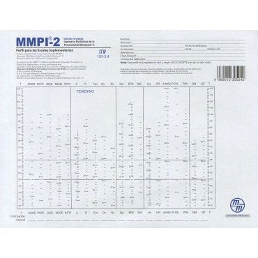 MMPI 2 INVENTARIO MULTIFASICO DE LA PERSONALIDAD MINNESOTA PERFIL PARA ESCALAS SUPLEMENTARIAS 20