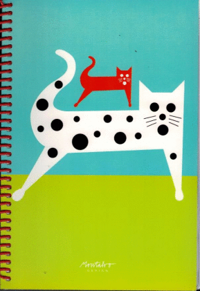 DATEBOOK PASTA BLANDA GATO VACA