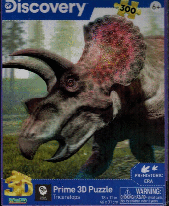 ROMPECABEZA DISCOVERY TRICERATOPS 300 PIEZAS + 6