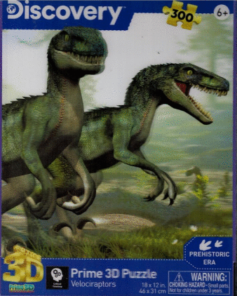 ROMPECABEZA DISCOVERY VELOCIRAPTORS 300 PIEZAS + 6