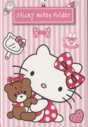STICKY NOTES FOLDER HELLO KITTY RAYAS ROJAS