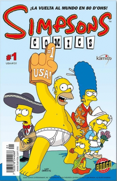 SIMPSONS COMICS 1 LA VUELTA AL MUNDO EN 80 D OHS