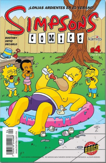 SIMPSONS COMICS  4 LONGAS ARDIENTES EN EL VERANO