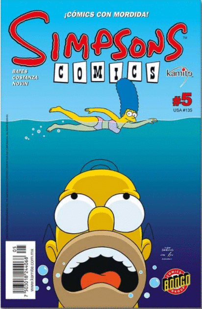 SIMPSONS COMICS 5 COMICS CON MORDIDA