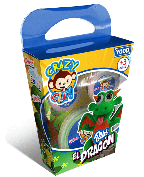 PASTA MOLDEABLE BIBI EL DRAGON CRAZY CLAY   +3