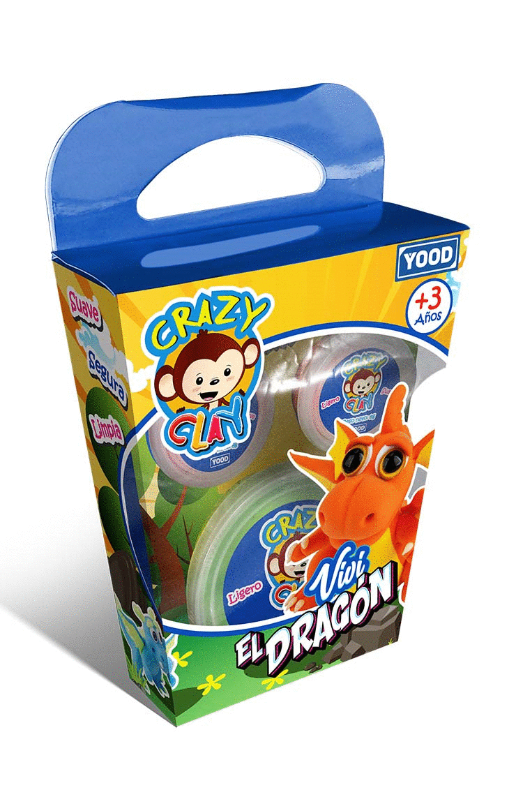 PASTA MOLDEABLE VIVI EL DRAGON CRAZY CLAY   +3