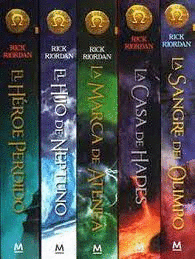 PAQUETE LOS HEROES DEL OLIMPO 5 LIBROS SAGA COMPLETA