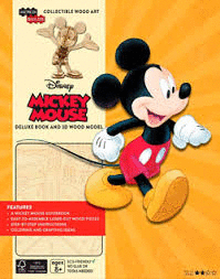 MICKEY MOUSE LIBRO DE EDICION DE LUJO Y MODELO DE MADERA 3D