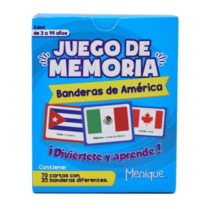 JUEGO DE MEMORIA BANDERAS DE AMERICA