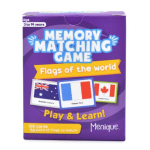 MEMORY MATCHING GAME FLAGS OF THE WORLD