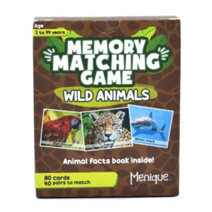 MEMORY MATCHING GAME WILD ANIMALS