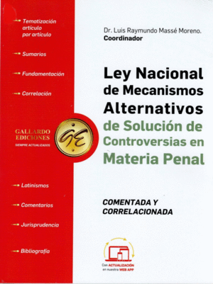 LEY NACIONAL DE MECANISMOS ALTERNATIVOS