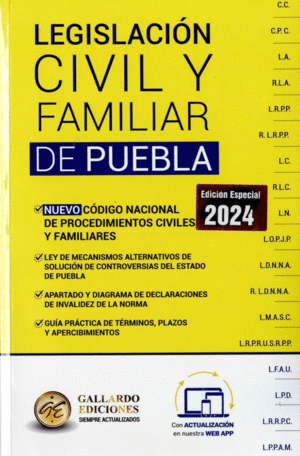 LEGISLACION CIVIL Y FAMILIAR DE PUEBLA 2024