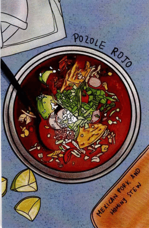 POSTAL POZOLE ROJO