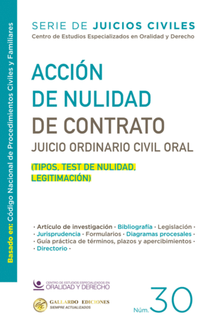 ACCION DE NULIDAD DE CONTRATO JUICIO ORDINARIO CIVIL ORAL
