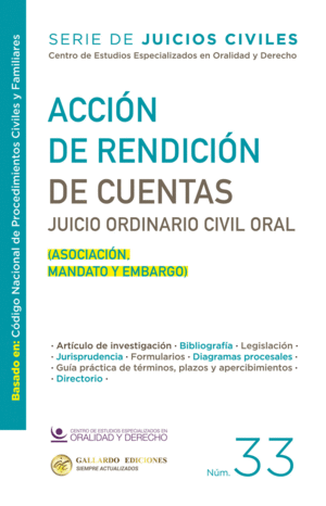 ACCION DE RENDICION DE CUENTAS JUICIO ORDINARIO CIVIL ORAL