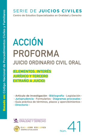 ACCION PROFORMA JUICIO ORDINARIO CIVIL ORAL N41