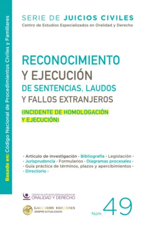 RECONOCIMIENTO Y EJECUCION DE SENTENCIAS, LAUDOS Y FALLOS EXTRANJEROS  N 49