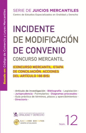 INCIDENTE DE MODIFICACION DE CONVENIO CONCURSO MERCANTIL 2026   N�12