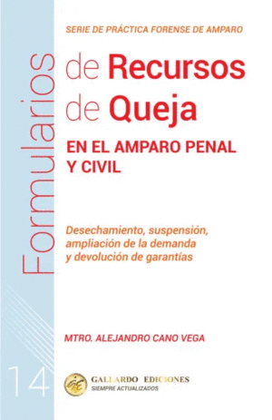 FORMULARIOS DE RECURSOS DE QUEJA EN AMPARO PENAL Y CIVIL 2026   N�14