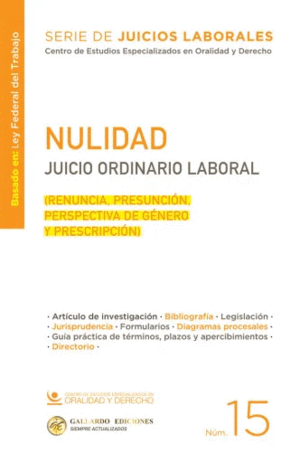 NULIDAD JUICIO ORDINARIO LABORAL  N�15