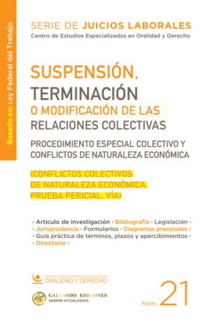 SUSPENCION TERMINACION O MODIFICACION DE LAS RELACIONES COLECTIVAS N�21