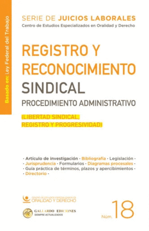 REGISTRO Y RECONOCIMIENTO SINDICAL PROCEDIMIENTO ADMINISTRATIVO N� 18