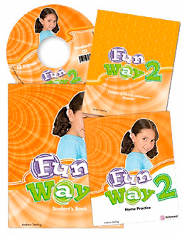 FUN WAY 2 STUDENT'S BOOK + HOME PRACTICE + CUTOUTS  PICTURE DICTIONARY BOOKLET + CD