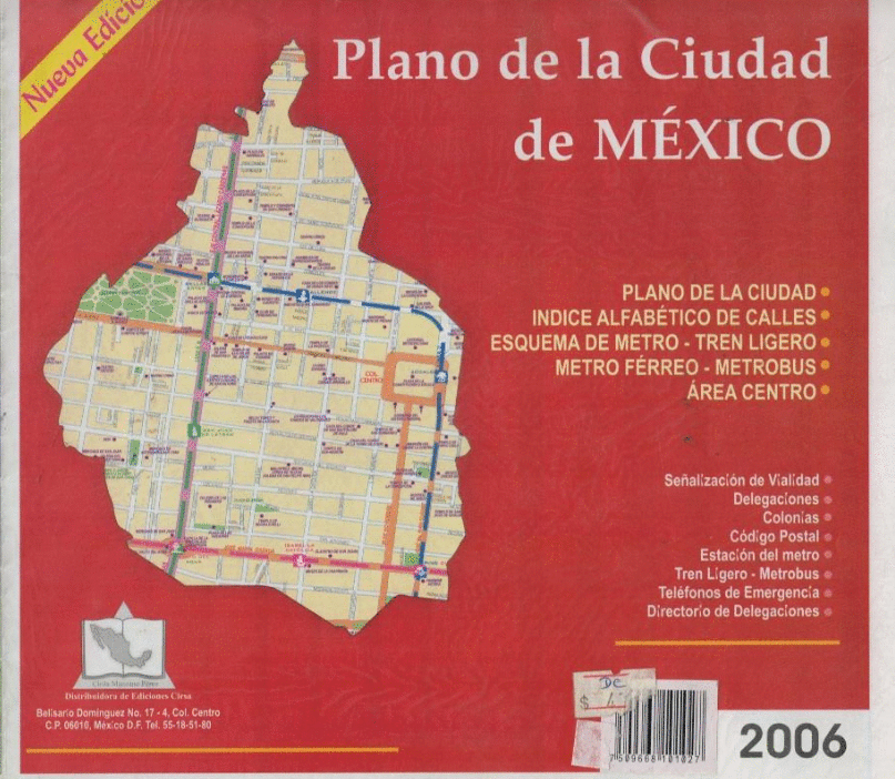 PLANO DE LA CIUDAD DE MEXICO 2006
