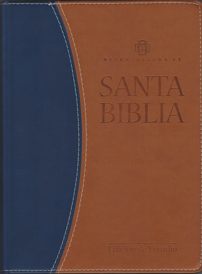 SANTA BIBLIA REINA VALERA 1960 AZUL / CAFE ORILLA DORADA
