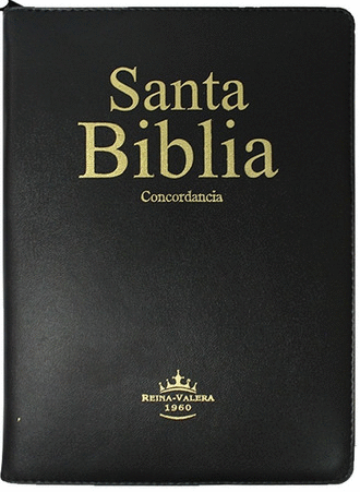 SANTA BIBLIA REINA VALERA 1960 NEGRO LETRA GIGANTE CON CIERRE