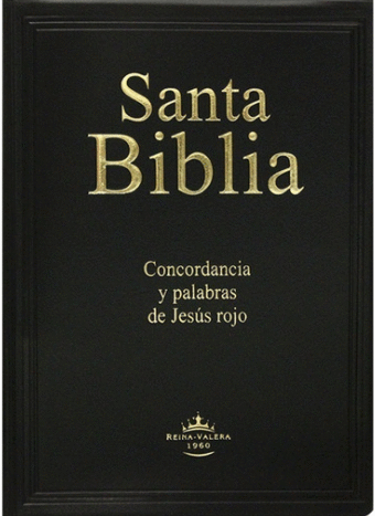 SANTA BIBLIA REINA VALERA 1960 VINIL NEGRO LETRA GRANDE ORILLA ROSA