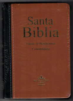 SANTA BIBLIA REINA VALERA 1960 FUENTE DE BENDICIONES CONCORDANCIA IMITACION MARRON CON NEGRO