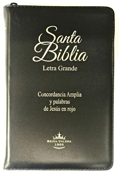 SANTA BIBLIA REINA VALERA 1960 LETRA GRANDE NEGRO C/ CIERRE