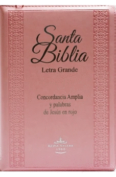 SANTA BIBLIA REINA VALERA 1960 ROSA CON CIERRE LETRA GRANDE