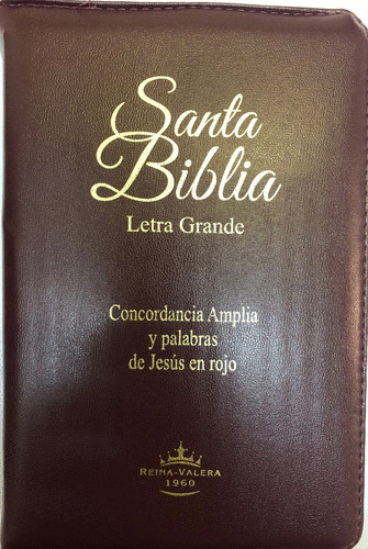 SANTA BIBLIA REINA VALERA 1960 LETRA GRANDE VINO CON CIERRE