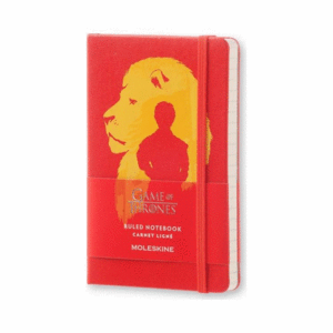 LIBRETA GAME OF THRONES DE BOLSILLO ROJA HOJA RAYADA PASTA DURA