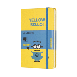 LIBRETA MINIONS BOLSILLO AMARILLO GIRASOL HOJA RAYADA (PASTA DURA)