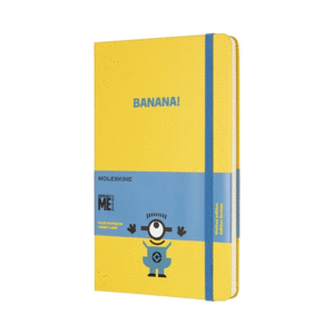 LIBRETA MINIONS GRANDE AMARILLO GIRASOL HOJA RAYADA (PASTA DURA)