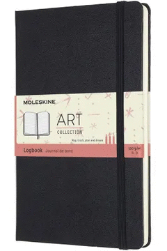 LIBRETA LOGBOOK ARTE NEGRA GRANDE HOJA PUNTEADA (PASTA DURA)