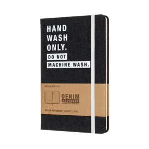LIBRETA DENIM GRANDE HAND WASH HOJA RAYADA (PASTA DURA)