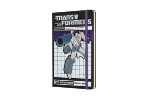 LIBRETA EDICION LIMITADA TRANSFORMERS MEGATRON RAYADA (PASTA DURA)