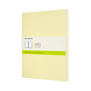SET DE 3 LIBRETAS EXTRA GRANDE COLOR AMARILLO HOJA BLANCA (PASTA BLANDA)