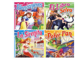 PETER PAN-EL LIBRO DE LA SELVA-LA SIRENITA-BLANCA NIEVES