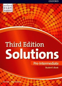 SOLUTIONS PRE INTERMEDIATE STUDENTS BOOK ONLINE PRACTICE