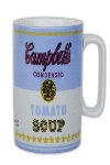 TAZA ANDY WARHOL CAMPBELLS SOUP BLUE MUG