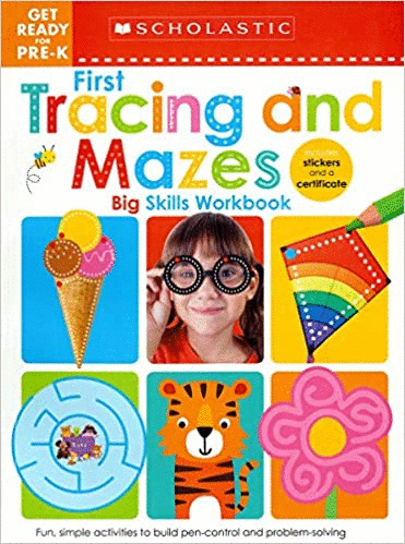 GET READY FOR PRE K FIRST TRACING AND MAZES BIG SKILLS WORKBOOK